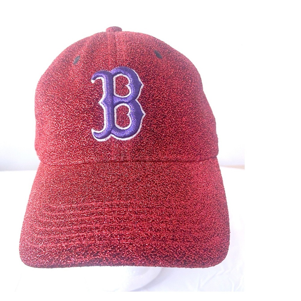 47 Brand Boston Red Sox Womens Red Glitter Baseball Cap Fenway Park Collection